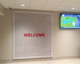 weber center welcome sign