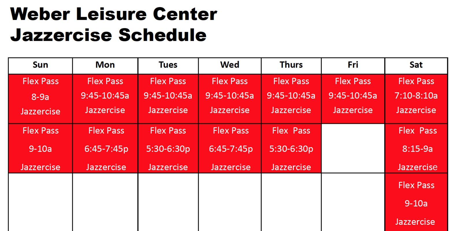 jazzerciseschedule